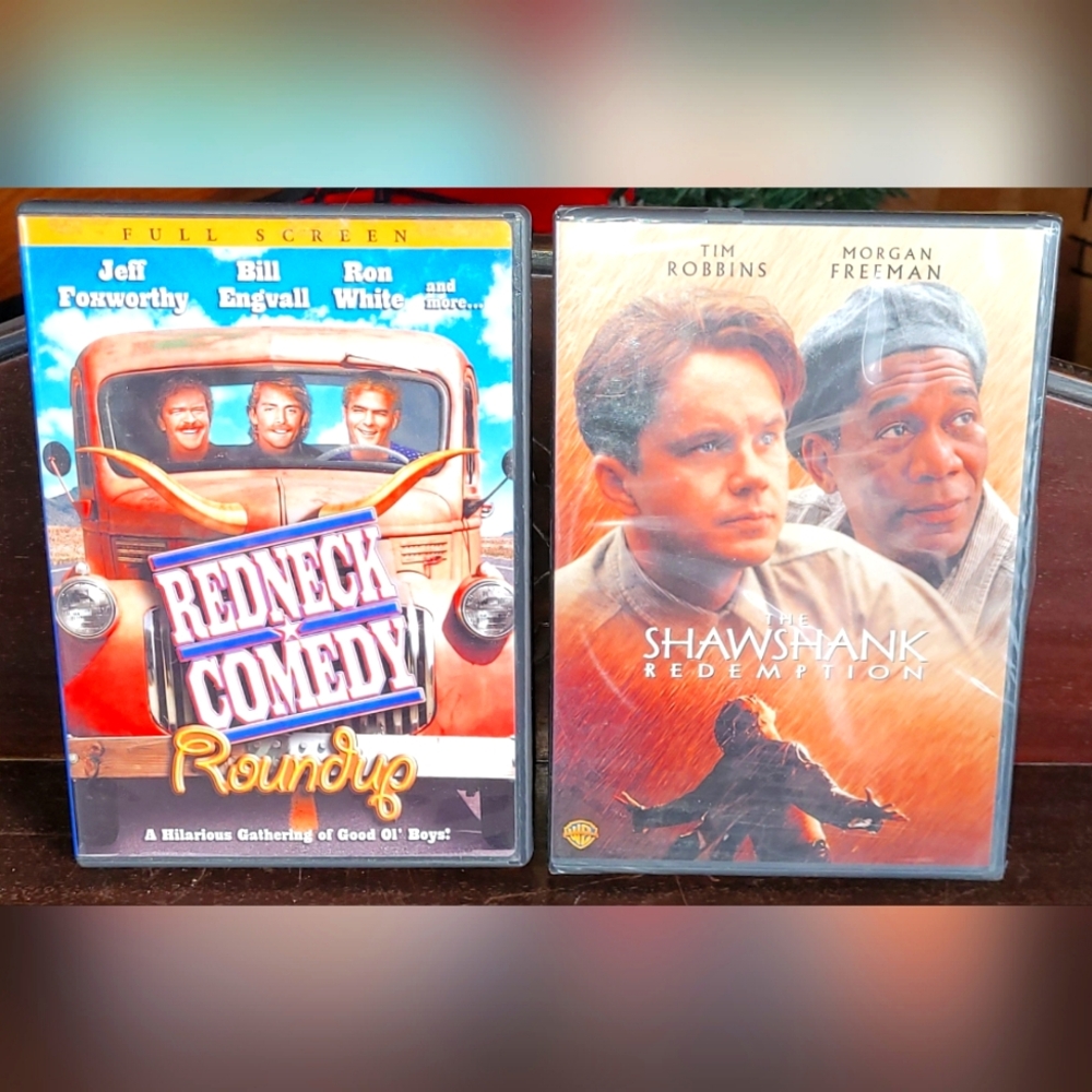 2 DVDs-Redneck Comedy Roundup & Shawshank Redemption Plus Jeff Foxworthy Book